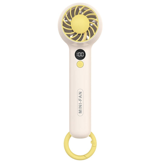 F2302 Handheld Portable Mini USB Office Student Fan with Hook(Yellow) - Electric Fans by PMC Jewellery | Online Shopping South Africa | PMC Jewellery | Buy Now Pay Later Mobicred