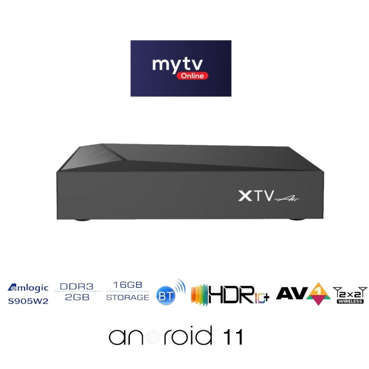 XTV Air 2GB+16GB Infrared Remote Version Mini HD 4K Android TV Network Set-Top Box Amlogic S905w2 Quad Core(US Plug) - Amlogic S905 by PMC Jewellery | Online Shopping South Africa | PMC Jewellery | Buy Now Pay Later Mobicred