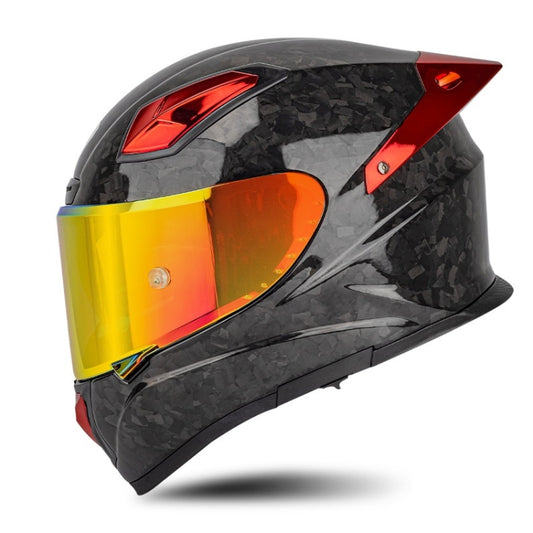 SOMAN Four Seasons Full Cover Motorcycle Helmet, Size: XL(Cheetah Print Red) - Helmets by SOMAN | Online Shopping South Africa | PMC Jewellery | Buy Now Pay Later Mobicred