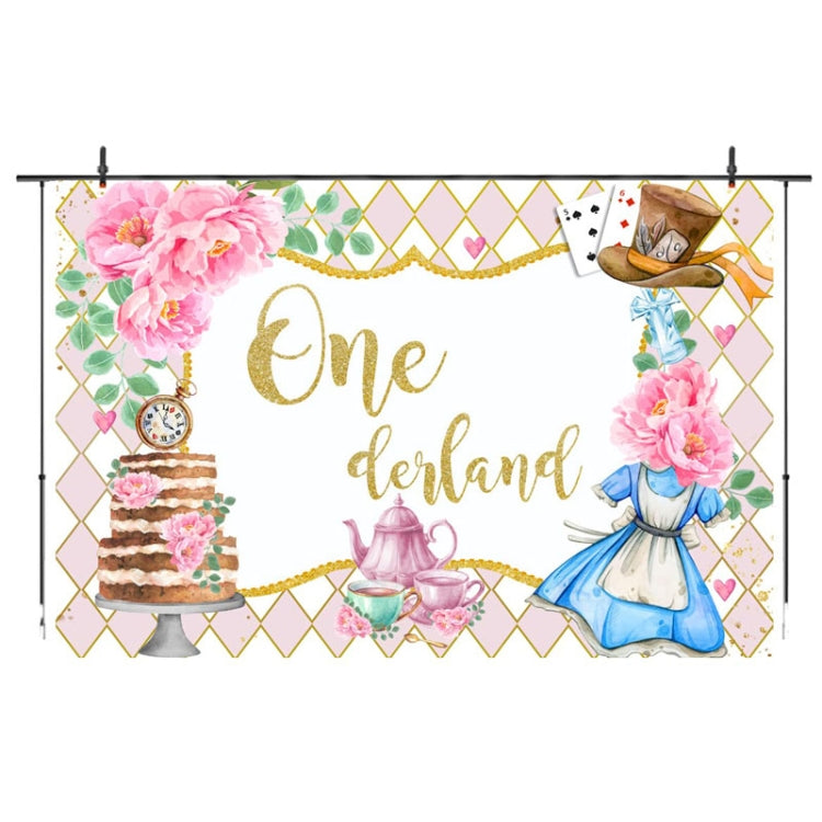 180x180cm Tea Party Tea Cup Teapot Birthday Backdrop Cloth - Birthday Party by PMC TechLife | Online Shopping South Africa | PMC TechLife | Buy Now Pay Later Mobicred