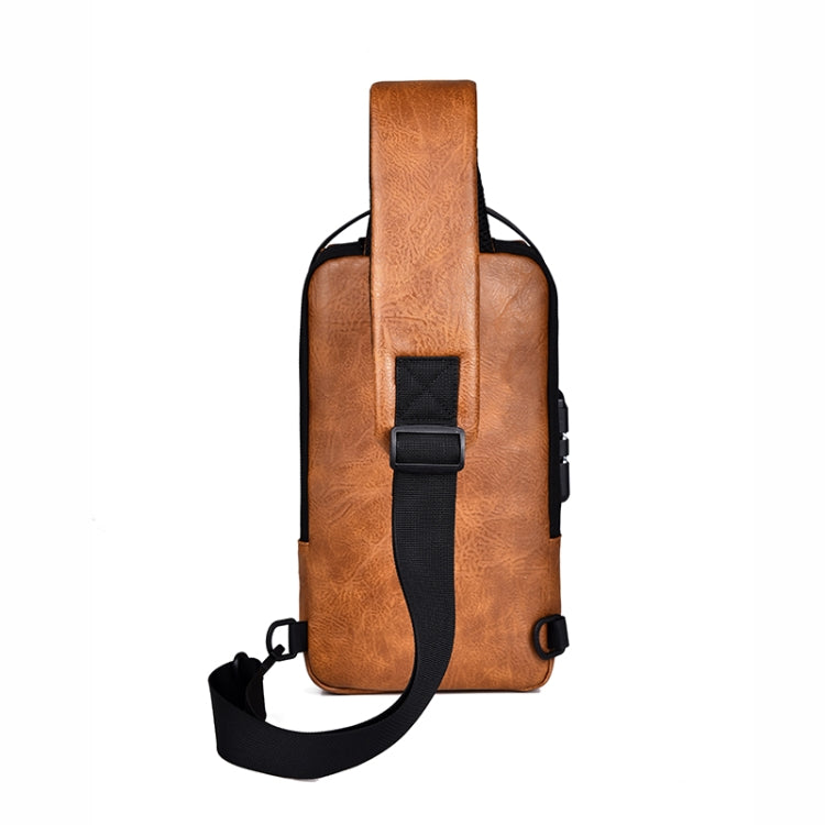 WEIXIER X318 Single Shoulder Crossbody Male Waterproof Anti-Theft Small Backpack(Light Brown) - Single-shoulder Bags by WEIXIER | Online Shopping South Africa | PMC Jewellery | Buy Now Pay Later Mobicred