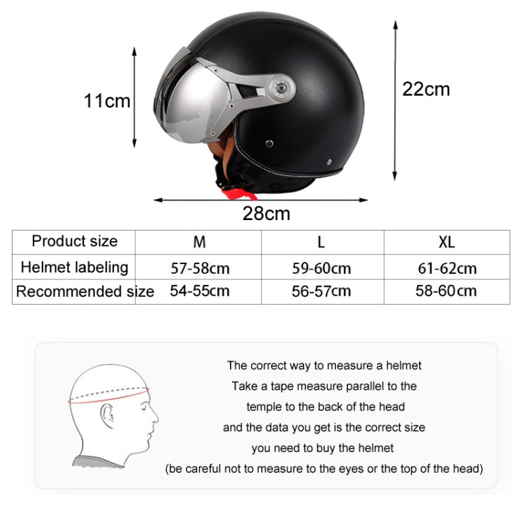 GXT Electric Vehicle Half Cover Four Seasons Retro Helmet, Size: L(Black Red) - Helmets by GXT | Online Shopping South Africa | PMC Jewellery | Buy Now Pay Later Mobicred