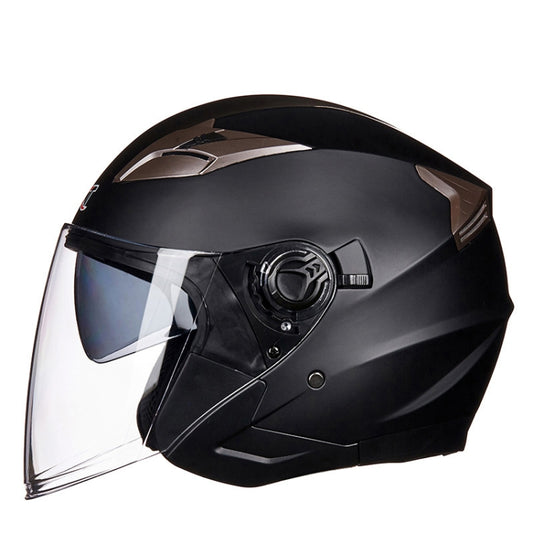 GXT 708 Electric Vehicle Dual Lens Helmet Four Seasons Safety Helmet, Size: L(Matte Black) - Helmets by GXT | Online Shopping South Africa | PMC Jewellery | Buy Now Pay Later Mobicred