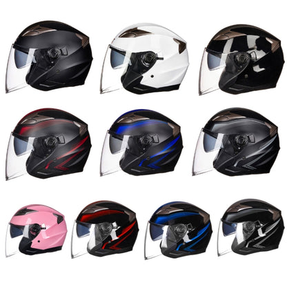 GXT 708 Electric Vehicle Dual Lens Helmet Four Seasons Safety Helmet, Size: M(Bright White) - Helmets by GXT | Online Shopping South Africa | PMC Jewellery | Buy Now Pay Later Mobicred