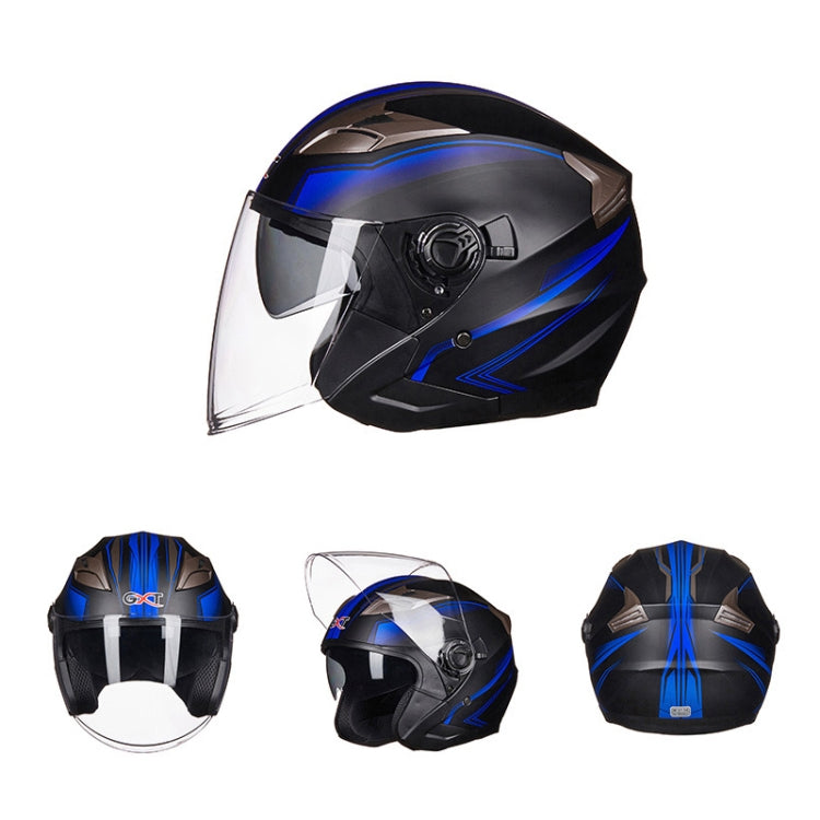 GXT 708 Electric Vehicle Dual Lens Helmet Four Seasons Safety Helmet, Size: L(Bright White) - Helmets by GXT | Online Shopping South Africa | PMC Jewellery | Buy Now Pay Later Mobicred