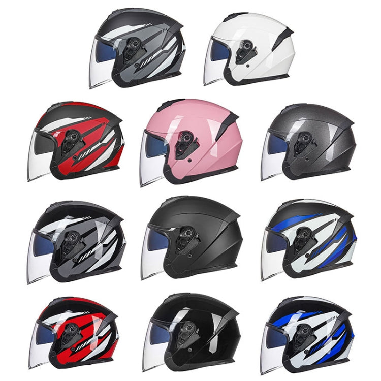 GXT Electric Vehicle Four Seasons Sun Protection & Windshield Double Lens Helmet, Size: L(Bright Black Red) - Helmets by GXT | Online Shopping South Africa | PMC Jewellery | Buy Now Pay Later Mobicred