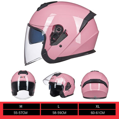 GXT Electric Vehicle Four Seasons Sun Protection & Windshield Double Lens Helmet, Size: XL(Matt Black Red) - Helmets by GXT | Online Shopping South Africa | PMC Jewellery | Buy Now Pay Later Mobicred