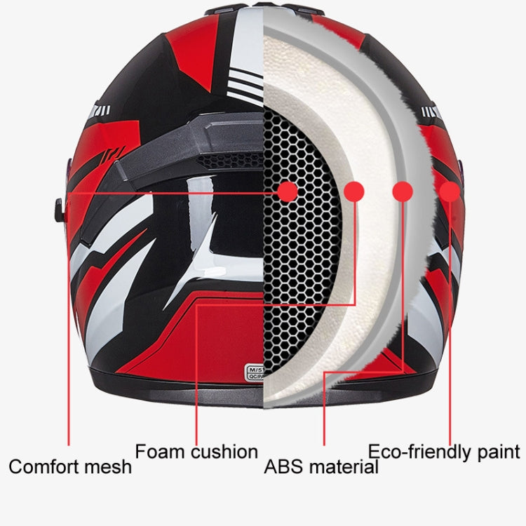 GXT Electric Vehicle Four Seasons Sun Protection & Windshield Double Lens Helmet, Size: L(Matt Black Red) - Helmets by GXT | Online Shopping South Africa | PMC Jewellery | Buy Now Pay Later Mobicred