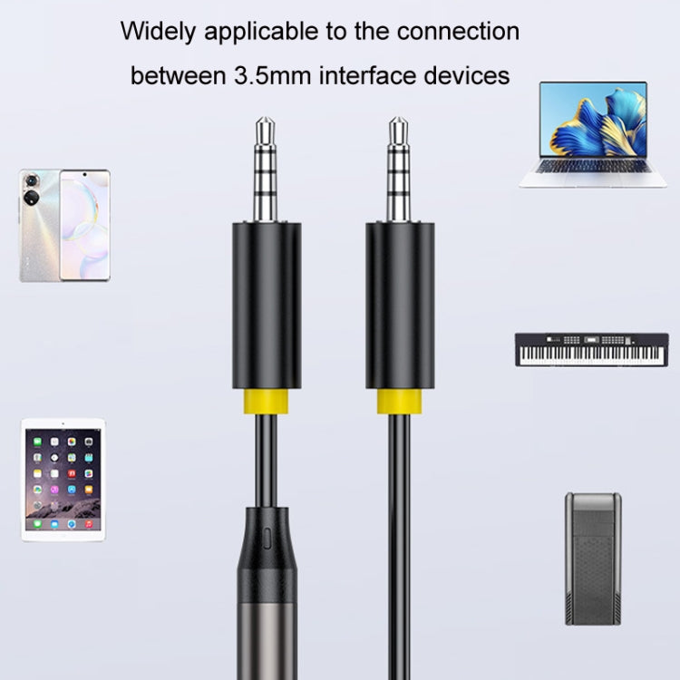 1m JINGHUA 3.5mm Cable Audio Conversion Microphone Two-way Transcriber - Audio Adapter by JINGHUA | Online Shopping South Africa | PMC TechLife | Buy Now Pay Later Mobicred