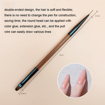 Brown Nail Art Pen Set Colorful Drawing Tools, Style: Double Head Pen - Nail Art Equipment by PMC Jewellery | Online Shopping South Africa | PMC Jewellery | Buy Now Pay Later Mobicred