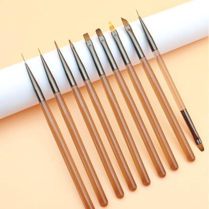 Brown Nail Art Pen Set Colorful Drawing Tools, Style: Versatile Pen - Nail Art Equipment by PMC Jewellery | Online Shopping South Africa | PMC Jewellery | Buy Now Pay Later Mobicred