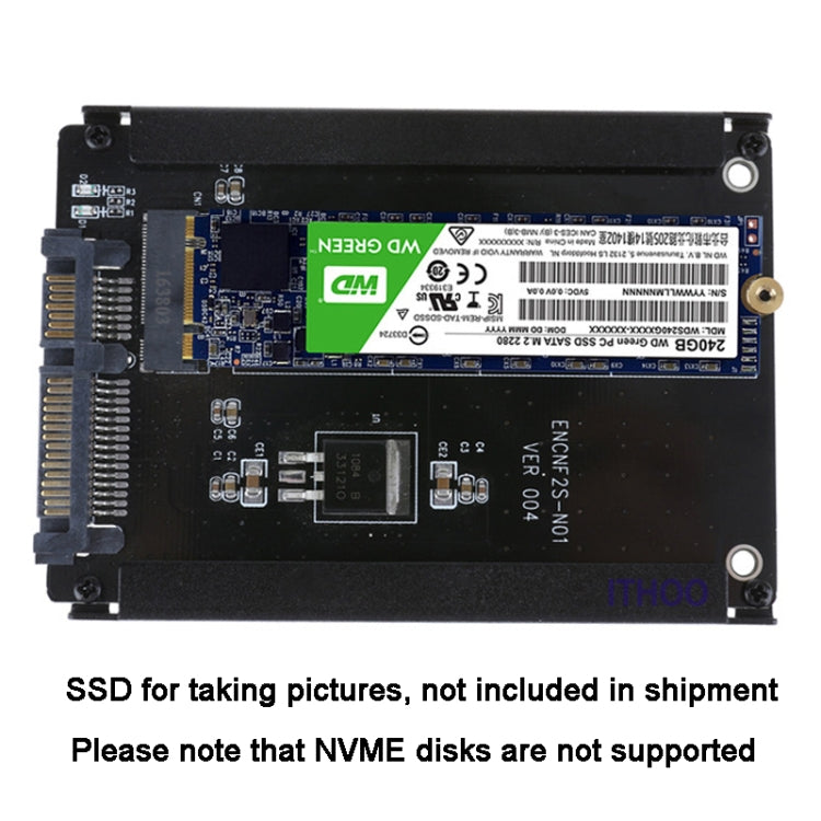 ENCNF2S-N01 NGFF To SATA3 Transfer Card M.2 KEY B-M SSD To 6Gbps Interface Conversion Adapter With SATA 22pin Cable - Add-on Cards by PMC Jewellery | Online Shopping South Africa | PMC Jewellery