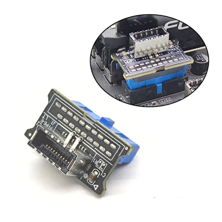 USB 3.0 19PIN Header to Type-E Front A-Key Interface Extend USB Ports to PC, Spec: Upward - Add-on Cards by PMC TechLife | Online Shopping South Africa | PMC TechLife | Buy Now Pay Later Mobicred
