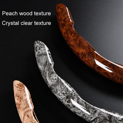 38cm Car Ultra-thin Peach Wood Grain Snap-on Steering Wheel Cover(Gray) - Steering Wheel Accessories by PMC Jewellery | Online Shopping South Africa | PMC Jewellery | Buy Now Pay Later Mobicred