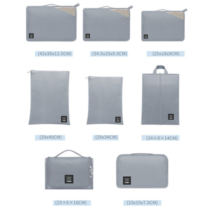 BUBM 8pcs/set Multifunctional Travel Suitcase Clothing Sorting Storage Bag(Grey) - Storage Bags by BUBM | Online Shopping South Africa | PMC Jewellery