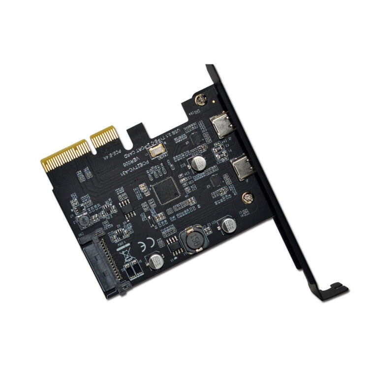 PCI-E 4X To USB3.1 Dual USB-C/Type-C Port 10Gbps Expansion Card  With ASMedia ASM3142 Chip - Add-on Cards by PMC Jewellery | Online Shopping South Africa | PMC Jewellery | Buy Now Pay Later Mobicred