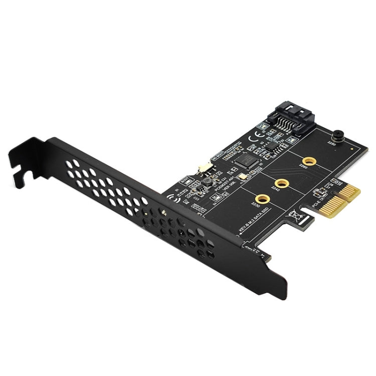 PCI-E to SATA3.0+M2 NGFF Expansion Card 6G Hard Disk Transfer Card(Black) - Add-on Cards by PMC Jewellery | Online Shopping South Africa | PMC Jewellery | Buy Now Pay Later Mobicred