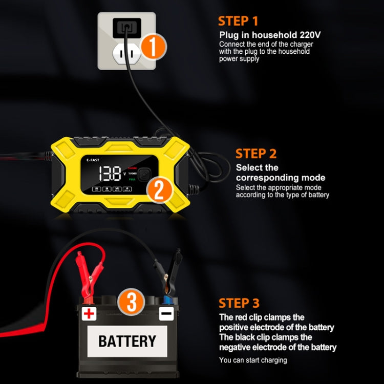 E-FAST 12V Motorcycle Car Battery Emergency Start Charger(US Plug) - Power Bank by E-FAST | Online Shopping South Africa | PMC Jewellery | Buy Now Pay Later Mobicred