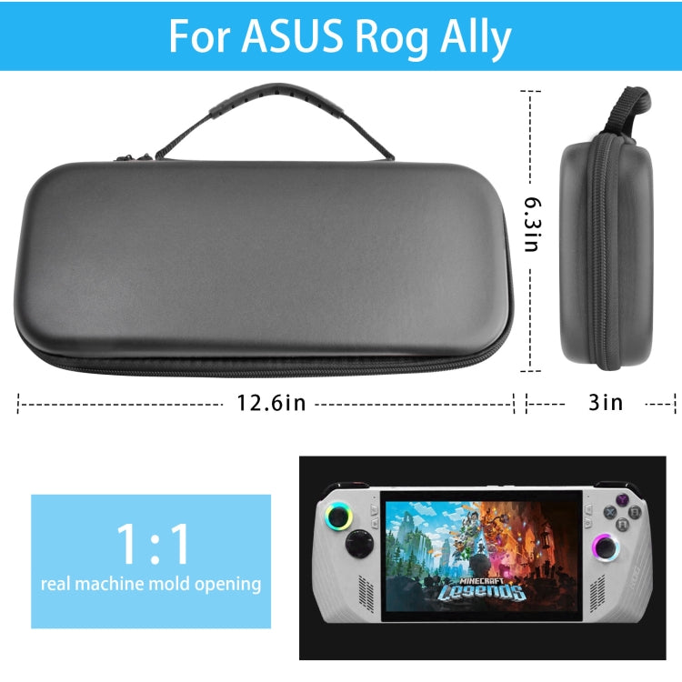 For ASUS ROG Ally Game Console EVA Leather Grain Handbag Clutch Protective Bag(White) - Accessories by PMC TechLife | Online Shopping South Africa | PMC TechLife