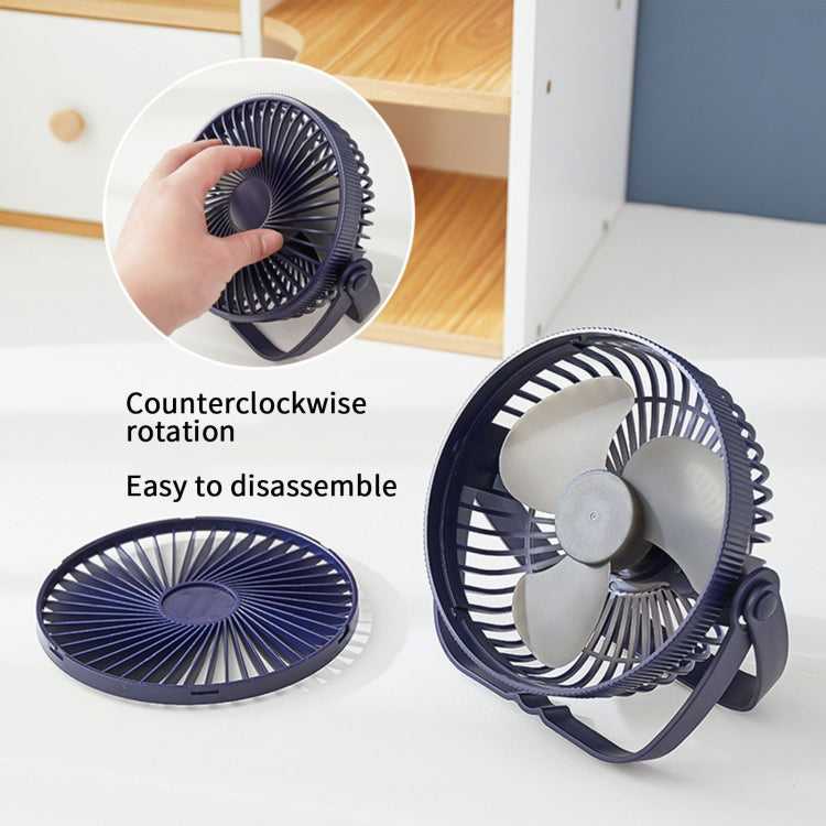 3-in-1 Electric Fan Wall Mounted Desktop Quiet Brushless Turbine Mini Fan, Style: USB Plug(Blue) - Electric Fans by PMC Jewellery | Online Shopping South Africa | PMC Jewellery | Buy Now Pay Later Mobicred