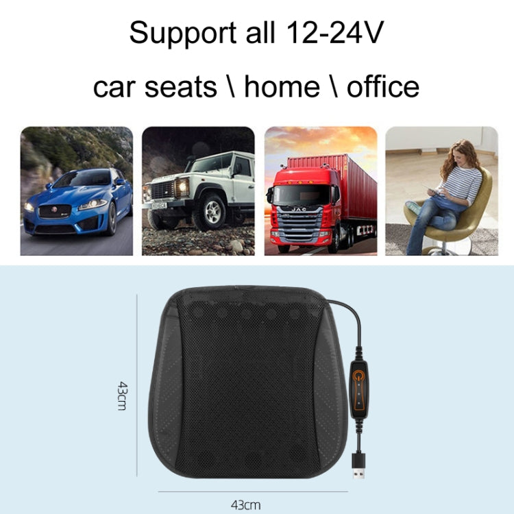 Multifunctional USB Fan Ventilation Heat Dissipation Car Seat Cushion(Blue) - Seat Accessories by PMC Jewellery | Online Shopping South Africa | PMC Jewellery | Buy Now Pay Later Mobicred