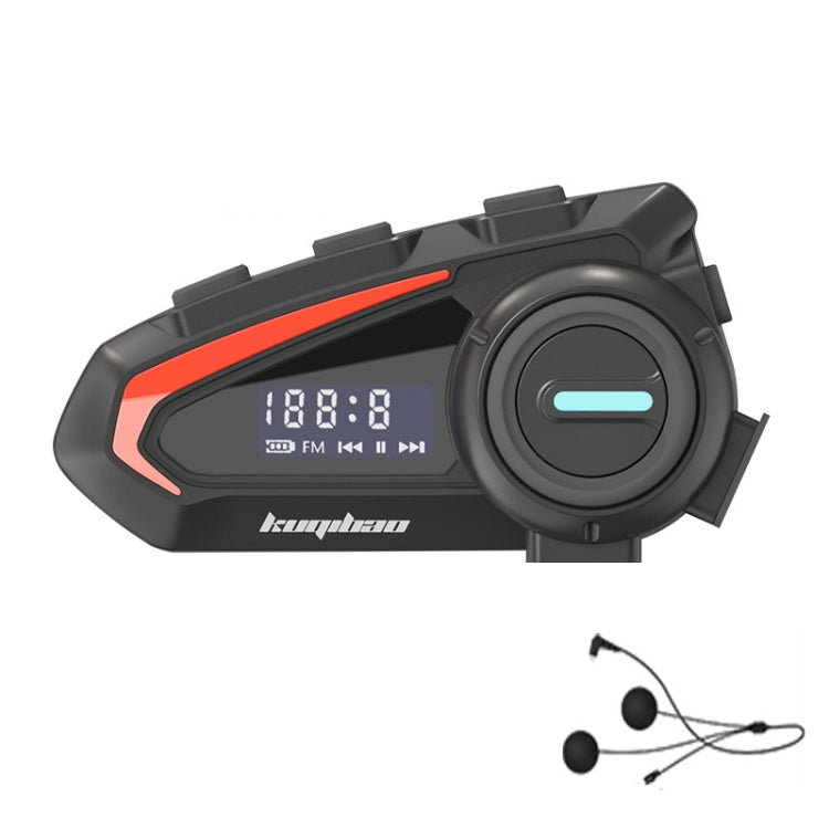 KUQIBAO Motorcycle Helmet Waterproof Bluetooth-compatible Headset With Screen(Soft Microphone) - free shipping - PMC Jewellery - Order now!