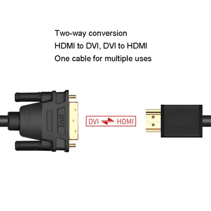 VEGGIEG HDMI To DVI Computer TV HD Monitor Converter Cable Can Interchangeable, Length: 15m - Cable by VEGGIEG | Online Shopping South Africa | PMC Jewellery | Buy Now Pay Later Mobicred