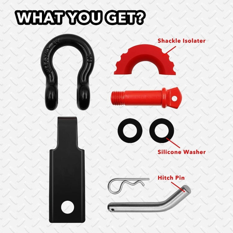 Solid Trailer Arm Off-Road Vehicle Rear Bumper Modified Traction Connector, Color: Red - Towing Bars by PMC TechLife | Online Shopping South Africa | PMC TechLife | Buy Now Pay Later Mobicred