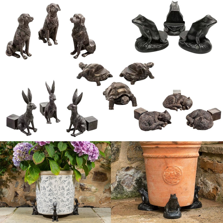 3pcs/set Flower Pot Feet Stand Animal Shape Resin Plant Pots Risers Pad(Rabbit) - Yard & Garden Decor by PMC Jewellery | Online Shopping South Africa | PMC Jewellery