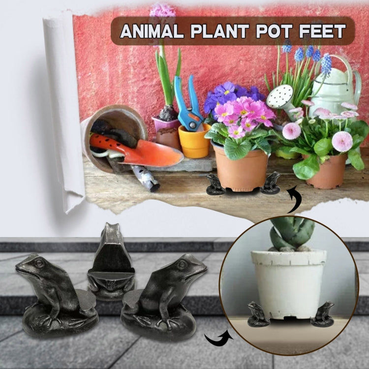 3pcs/set Flower Pot Feet Stand Animal Shape Resin Plant Pots Risers Pad(Rabbit) - Yard & Garden Decor by PMC Jewellery | Online Shopping South Africa | PMC Jewellery