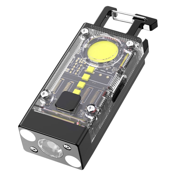 Outdoor Camping Multifunctional Solar Highlighted Mini Keychain Light(Black) - Mini Flashlight by PMC TechLife | Online Shopping South Africa | PMC TechLife