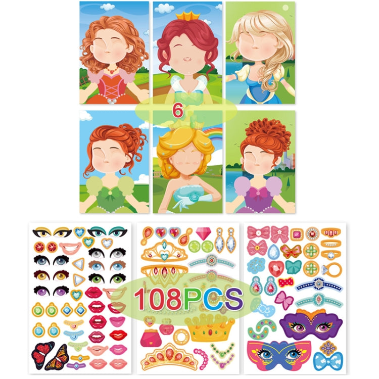 Face Changing Stickers Early Learning DIY Puzzle Stickers Toys(Princess) - Early Education Toys by PMC Jewellery | Online Shopping South Africa | PMC Jewellery