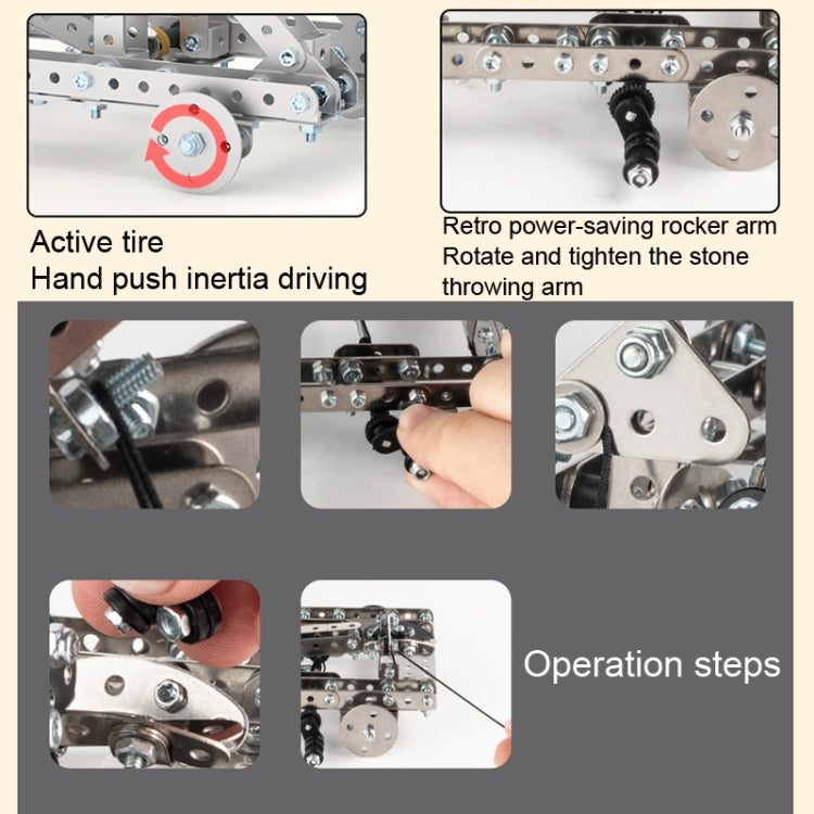 500pcs Twisted Rock Thrower Puzzle Toys Intelligence Hand Assembly Mechanical Gear Transmission Building Blocks High Difficulty Metal Model - Building Blocks by PMC Jewellery | Online Shopping South Africa | PMC Jewellery
