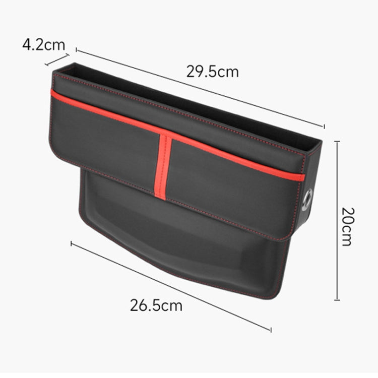 Leather Car Seat Gap Multifunctional Storage Box(Beige) - Stowing Tidying by PMC TechLife | Online Shopping South Africa | PMC TechLife | Buy Now Pay Later Mobicred