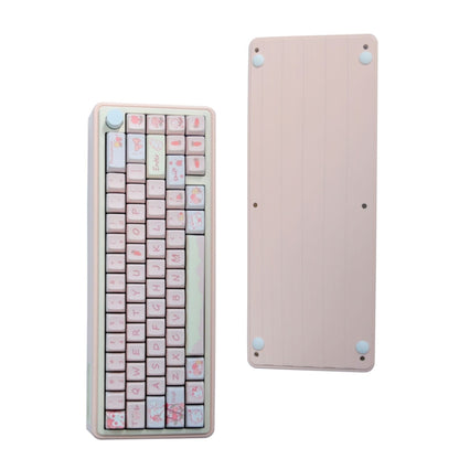 Bluetooth Wireless 3-mode RGB Backlit Gaming Mechanical Keyboard Aluminum Alloy Kit + Keycap(Pink) - Other by PMC Jewellery | Online Shopping South Africa | PMC Jewellery | Buy Now Pay Later Mobicred