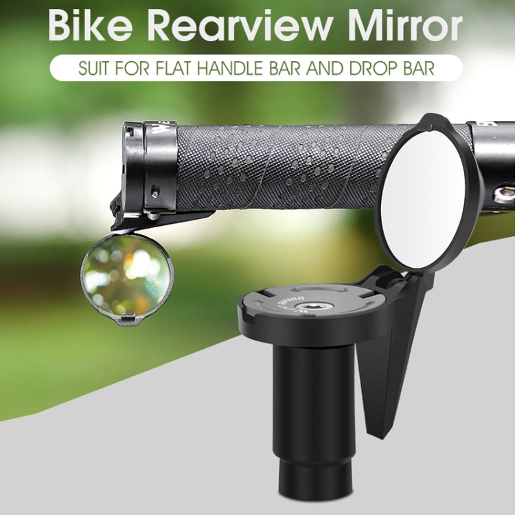 WEST BIKING Bicycle Handlebar Convex Rear View Mirror(Black) - View Mirrors by WEST BIKING | Online Shopping South Africa | PMC Jewellery