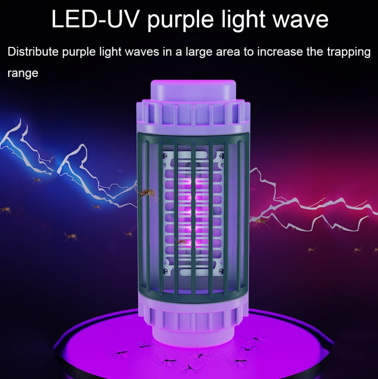 LED-UV Purple Light Wave Electric Shock Mosquito Killer Lamp Mini Plug-In Mosquito Repellent, CN Plug(Gray) - Repellents by PMC Jewellery | Online Shopping South Africa | PMC Jewellery | Buy Now Pay Later Mobicred