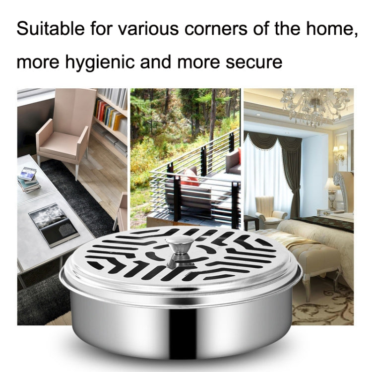 Stainless Steel Mosquito Incense Tray Holder Household Fireproof Mosquito Incense Box With Cover(As Show) - Mosquito Coil Tray by PMC Jewellery | Online Shopping South Africa | PMC Jewellery