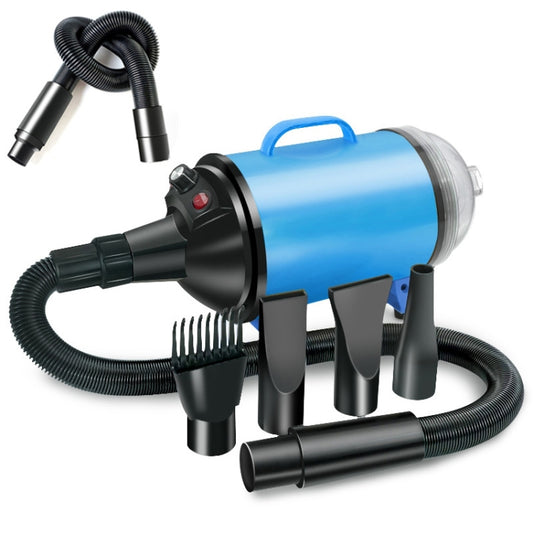 2100W Dog Dryer Stepless Speed Pet Hair Blaster With Vacuum Cleaner 110V US Plug(Black Blue) - Blower & Drying by PMC Jewellery | Online Shopping South Africa | PMC Jewellery | Buy Now Pay Later Mobicred