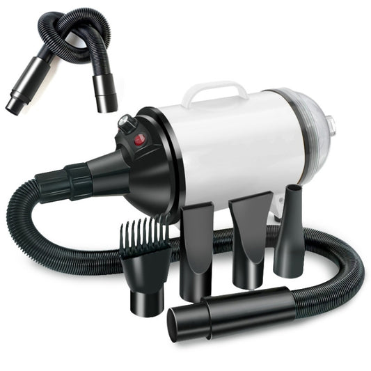 2100W Dog Dryer Stepless Speed Pet Hair Blaster With Vacuum Cleaner 110V US Plug(Black White) - Blower & Drying by PMC Jewellery | Online Shopping South Africa | PMC Jewellery | Buy Now Pay Later Mobicred