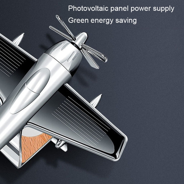 Solar Car Airplane Ornament Solid Aroma Diffuser Car Rotating Decoration Items(Black) - Air Purifier by PMC TechLife | Online Shopping South Africa | PMC TechLife | Buy Now Pay Later Mobicred