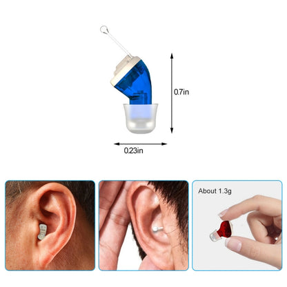 AN127 Invisible In-Ear Hearing Aid Sound Amplifier For The Elderly And Hearing Impaired(Red Right Ear) - Hearing Aids by PMC Jewellery | Online Shopping South Africa | PMC Jewellery | Buy Now Pay Later Mobicred