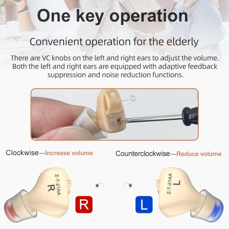 AN127 Invisible In-Ear Hearing Aid Sound Amplifier For The Elderly And Hearing Impaired(Red Right Ear) - Hearing Aids by PMC Jewellery | Online Shopping South Africa | PMC Jewellery | Buy Now Pay Later Mobicred