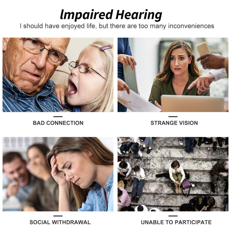 AN127 Invisible In-Ear Hearing Aid Sound Amplifier For The Elderly And Hearing Impaired(Red Right Ear) - Hearing Aids by PMC Jewellery | Online Shopping South Africa | PMC Jewellery | Buy Now Pay Later Mobicred