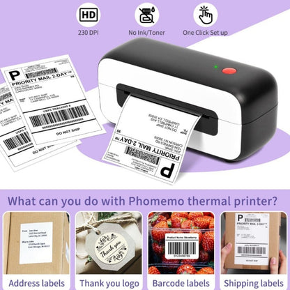 Phomemo PM246S Address Label Printer Thermal Paper Express E-Manifest Printer, Size: EU(Pink) - Printer by Phomemo | Online Shopping South Africa | PMC Jewellery | Buy Now Pay Later Mobicred