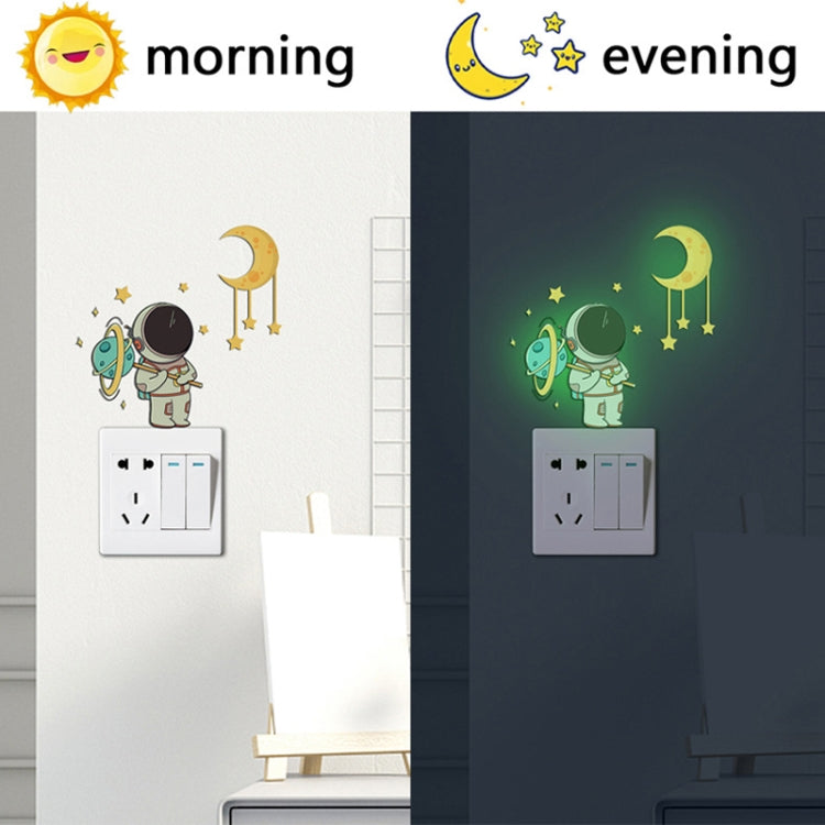 Luminous Astronaut Stars Moon Switch Stickers Children Room Luminous Decorative Wall Stickers, Color: Green - Sticker by PMC Jewellery | Online Shopping South Africa | PMC Jewellery