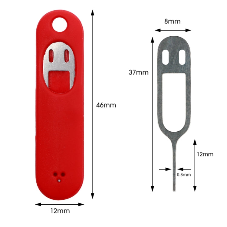 Eject Sim Card Tray Open Pins Needle Keychain Tool With Silicone Case(White) - SIM Card Tool by PMC Jewellery | Online Shopping South Africa | PMC Jewellery