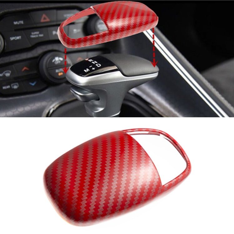 For Dodge Challenger/Charger SRT Gear Left-hand Drive Head Cover Gear Lever Decoration(Red) - Car Interior Mouldings by PMC Jewellery | Online Shopping South Africa | PMC Jewellery | Buy Now Pay Later Mobicred