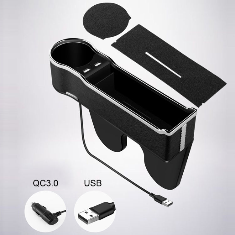 Car Seat Gap Storage Box Multifunctional Mobile Phone USB Charger, Color: Standard Brown - Stowing Tidying by PMC Jewellery | Online Shopping South Africa | PMC Jewellery | Buy Now Pay Later Mobicred