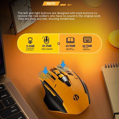 Inphic A9 Bluetooth 3 Mode Mouse Silent Charging Mechanical Feel Wireless Mouse - Wireless Mice by Inphic | Online Shopping South Africa | PMC Jewellery